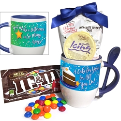 "A Cake For You For All You Do" Mug & Spoon Gift Set  Cake in A Cup Gift, Ceramic, Spooner, Personal Cake Packet, Mug Cake Set, Holiday Treat Set, Holiday Appreciation Gift, Holiday Recognition Gift, Holiday Staff Gifts Under $10,  Ice Breakers, Appreciation, Holiday Appreciation, Gift Set, Team, Staff, Gifts, Appreciation, Care, Nurses, Volunteers, Team, Healthcare, Teachers, Staff, Housekeepers, Environmental Services, Incentives, Appreciation, Desert Gift, Holiday Gift Ideas,  