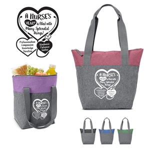 "A Nurses Heart is Filled with Many Splendid Things!" Adventure Lunch Cooler Tote  