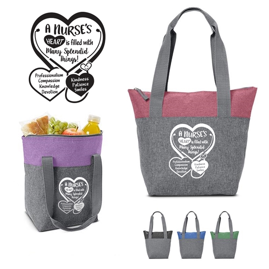 "A Nurses Heart is Filled with Many Splendid Things!" Adventure Lunch Cooler Tote   - NUR240