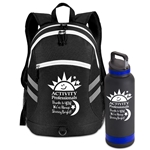 "Activity Professionals: Thanks to You We're Always Shining Bright!" Bottle & Backpack Bundle