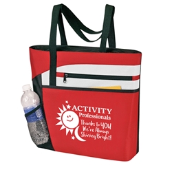 Activity Professionals: Thanks to You Were Always Shining Bright! Bullet Zip Pockets Tote  Acitivity Professionals theme tote, Acitivity Professional theme tote, Activitity Professionals Week 2022 tote, imprinted