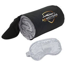 AeroLOFT™ Business First Travel Blanket with Sleep Mask Promo Blanket, Promotional Blanket, Travel Blanket, Travel Blanket and Sleep Mask Set, Travel Promotional Idea, Travel Promotional Products, Blanket with Imprint, travel promotional items