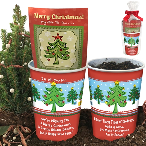 Appreciation & Recognition Christmas Tree Planter Set 