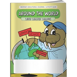 Around the World with Walter Walrus Coloring Book Around the World with Walter Walrus Coloring Book, BetterLifeLine, BetterLife, Education, Educational, information, Informational, Wellness, Guide, Brochure, Paper, Low-cost, Low-Price, Cheap, Instruction, Instructional, Booklet, Small, Reference, Interactive, Learn, Learning, Read, Reading, Health, Well-Being, Living, Awareness, ColoringBook, ActivityBook, Activity, Crayon, Maze, Word, Search, Scramble, Entertain, Educate, Activities, Schools, Lessons, Kid, Child, Children, Story, Storyline, Stories, Flying, Driving, Explore, Exploration, Preschool, Grade School, Elementary, Imprinted, Personalized, Promotional, with name on it, Giveaway,