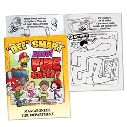 "BEE" Smart About Fire Safety Educational Activities Book  Fire Safety Educational Activities Book, Better Life Line, Fields, Education, Educational, information, Informational, Fire Safety, Guide, Brochure, Paper, Low-cost, Low-Price, Cheap, Instruction, Instructional, Booklet, Small, Reference, Interactive, Learn, Learning, Read, Reading, Health, Well-Being, Living, Awareness, ColoringBook, ActivityBook, Activity, Crayon, Maze, Word, Search, Scramble, Entertain, Educate, Activities, Schools, Lessons, Kid, Child, Children, Story, Storyline, Stories, Fire, Safety, Burn, Fireman, Fighter, Department, Smoke, Danger, Forest, Station, Protect, Protection, Emergency, Firefighter, First Aid,Imprinted, Personalized, Promotional, with name on it, Giveaway, The Positive Line, Positive Promotions, 