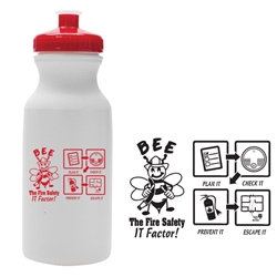 Bee the Fire Safety IT Factor! 20 oz Bike Bottle | Fire Prevention Week Giveaways | Care Promotions