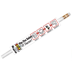 BEE The Fire Safety IT Factor! Plan IT, Check IT, Prevent IT, Escape IT! Four Color Digital Pencil with White Eraser 