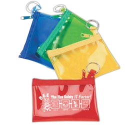 BEE The Fire Safety IT Factor Rainbow Color Zip Purse Zip Purses, Rainbow, Colors, Fun, Color, Nylon, Purse, Bag, Wallet, Imprinted, Personalized, Promotional, with name on it, giveaway
