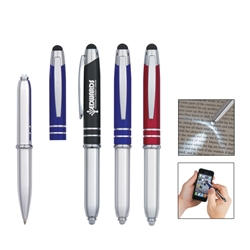 Ballpoint Stylus Pen With Light Ballpoint Stylus Pen With Light, Stylus, Light, Pens,Ballpoint, Plastic, Imprinted, Personalized, Promotional, with name on it, giveaway, black ink 