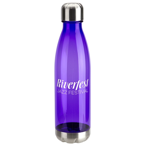 Bayside 25 oz Tritan Water Bottle with Stainless Base and Cap  - DRK147