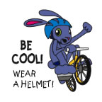 Be Cool! Wear a Helmet! Temporary Tattoo