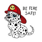Be Fire Safe Dalmatian Temporary Tattoo