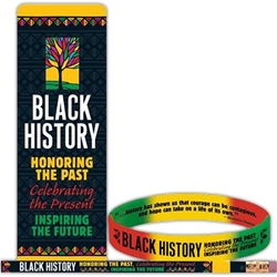 Black History: Honoring The Past...Celebrating the Present...Inspiring The Future Bookmark Value Pack black history month promotional items, black history month bookmark, black history month giveaways, black history educational items, black hisotry month value giveaway,African American history promotions, educational bookmarks, 