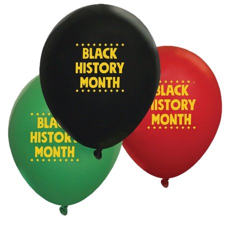 Black History Month Balloon Pack (25 Balloons per pack) black history month balloons, Black History Month balloon, Black History Month decorations, Black History Month theme decorations, promotional items, black history month giveaways,