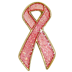 Bling Glitter Pink Ribbon Lapel Pin pink ribbon lapel pin, pink ribbon gifts, pink ribbon giveaways, awareness ribbon lapel pin, breast cancer awareness merchandise, breast cancer awareness giveaways, think pink, fundraisers