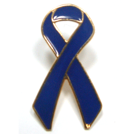 Blue Ribbon Lapel Pin