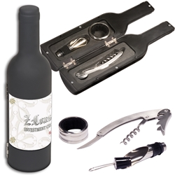 Bordeaux Wine Tool Set wine gift, business gift, corporate holiday gift, promotional wine tool set, wine and cheese gifts, promotional products, gifts with logo, custom logo gifts