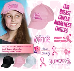 Breast Cancer Awareness Pink Non Woven Value Caps Breast Cancer Awareness, promotional hat, promotional cap, custom printed hat, custom printed cap, awareness giveaways, marketing giveaways, promotional products