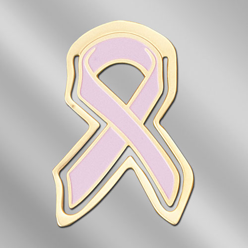 Breast Cancer Awareness Ribbon Metal Bookmark