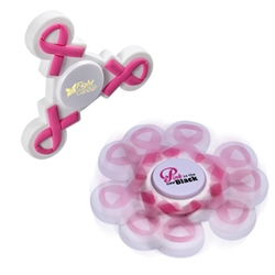 Pink Ribbon Breast Cancer Awareness Fidget Spinner | Care Promotions
