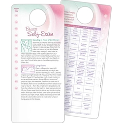 Breast Self-Exam Shower Card Breast Self-Exam Shower Card, Shower Card, Breast, Self, Exam, Breast Cancer, Info, Imprinted, Personalized, Promotional, with name on it, Giveaway,
