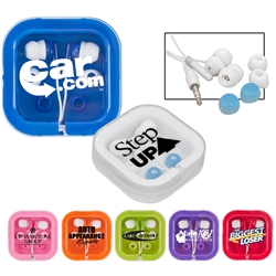 Brightly Colored Ear Buds Ear buds, tech gifts, promotional ear buds, tech accessories, custom ear buds, smartphone ear buds, earbuds