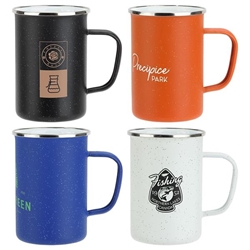 Caldron 22 oz Enamel-Lined Iron Mug  Iron Mug, Enamel-lined coffee mug, coffee mug, Imprinted 22 oz mug, Branded Iron Coffee Mug, Care Promotions, 
