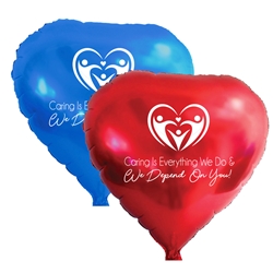 "Caring Is Everything We Do & We Depend On You!" 11" inch Crystal Latex Balloons (Pack of 60 assorted) Nursing Home Week, National, Skilled Nursing Heathcare, Week, Theme, Latex balloons, party goods, decorations, celebrations, round shaped balloons, promotional balloons, custom balloons, imprinted balloons