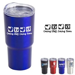 "Caring Staff, Caring Team" Belmont 20oz Vacuum Insulated Stainless Steel Travel Tumbler  Vacuum Sealed Tumbler, Vacuum Top Tumbler, Imprinted Vacuum Sealed Tumblers, Stainless Steel Vacuum Sealed Tumblers, Care Promotions, 