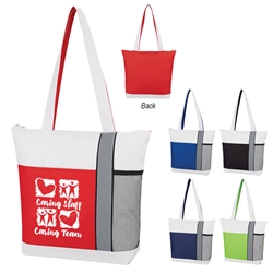 "Caring Staff, Caring Team" Colormix Tote Bag  Colormix, Trio Colors, Tote Bag, Imprinted, Personalized, Promotional, with name on it, giveaway,  