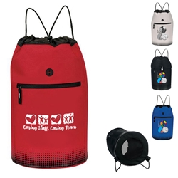 "Caring Staff, Caring Team" SoundWave Vented Beach & Gym Bag  Beach Bag, Beach Drawtring Tote, Continental Marketing, Care Promotions, Lunch Bag, Insulated, Barrel, Travel, Employee, Nurses, Teachers, Volunteers, Healthcare, Staff Gifts