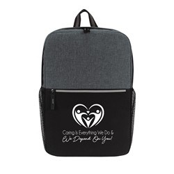 "Caring is Everything We Do & We Depend On You" Classic 15” Computer Backpack  Healthcare Appreciation, Laptop Backpack, Backpack, Imprinted, Travel, Custom, Personalized, Bag 