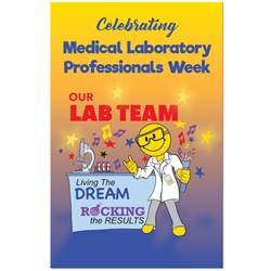 Celebrating Medical Laboratory Week Rocking The Results Theme 11 x 17" Posters (Sold in Packs of 10)  Poster, Celebration Poster, Medical Laboratory Professionals Week, Recognition Theme Poster, 