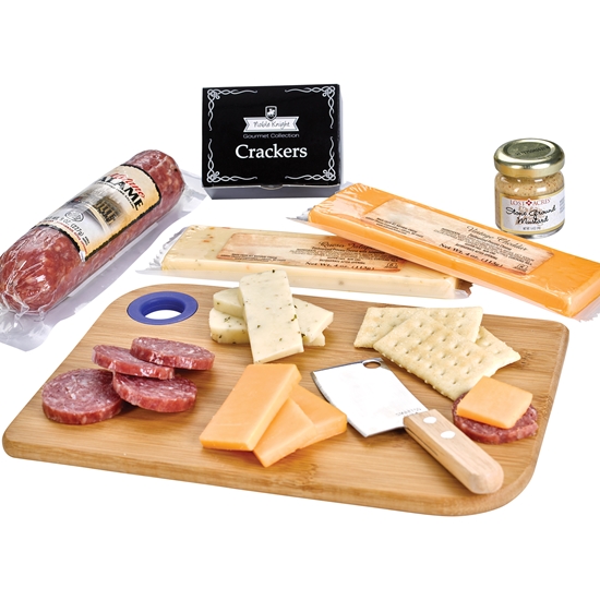 Charcuterie Favorites Meat & Cheese Cutting Board Set | Corporate Holiday Gifts | Care Promotions