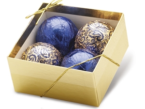 Chocolate Ornaments Gold Gift Box