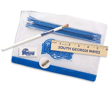 Clear Pencil Pouch School Kit pencil pouch, school supplies, promotional school supplies, back to school, school promotions, fire safety promotional items, promotional giveaways, pencils, erasers, pencil sharpeners, promotional school kits