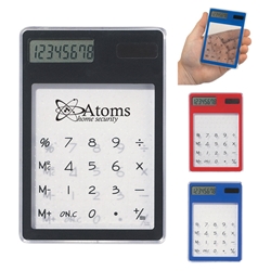 Clear Solar Calculator Clear Solar Calculator, Clear, Solar, Calculator, Eco-Friendly, Sun, Powered, Imprinted, Personalized, Promotional, with name on it, giveaway, 