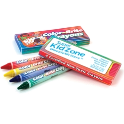 Color-Brite Crayons 4 Pack crayons, promotional crayons, promotional school supplies, back to school, school promotions, fire safety promotional items, promotional giveaways