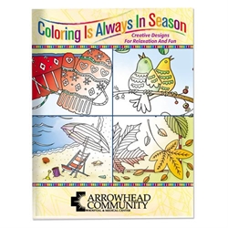 Coloring is Always in Season Adult Coloring Book Coloring Books for Adults, Stress Relief, Adult Coloring Books, promotional coloring books