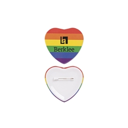 Custom Imprinted Pride Rainbow Heart Shaped Buttons  Custom, Imprinted, Rainbow Button, Pride Button, Pride Appreciation Button,  Pride Theme Button, Pride Month Button, Pride Heart Button, Pride Campaign Button, Safety Pin Button, 