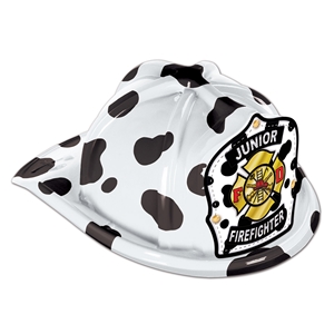 Custom Shield Dalmatian Plastic Fire Hat
