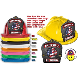 Custom Shield Deluxe Plastic Fire Hat