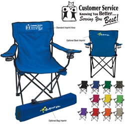 Customer Service: Knowing You Better...Serving You Best! Folding Chair with Carrying Bag   Customer Service theme, Folding Chair, Carry All Chair, Outdoor Portable Chair, Stadium Chair, Stadium Seat, Imprinted, Personalized, Promotional, with name on it, Giveaway, Gift Idea
