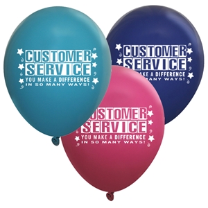 Customer Service: You Make A Difference In So Many Ways! 9" Standard Latex Balloons (Pack of 60 assorted) 