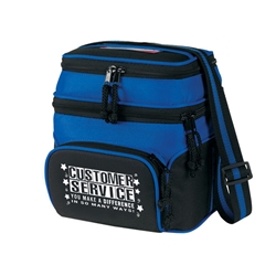 Customer Service: You Make A Difference In So Many Ways! Deluxe Chill Insulated 6 Pack Cooler Chill insulated 6 pack cooler,  Lunch Bag, Insulated Cooler, 8 pack cooler, 6 pack cooler, All Purpose, Elite, Zip, Polyester, Promotional Events, Trade Show Bags, Health Fair, Imprinted, Tote, Reusable, Recognition, Travel , imprinted