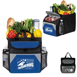 "Dietary Services: Superheroes Saving The Day With Nutrition" 12-Pack Cooler Plus Collapsible Trunk Cube  Food, Service, Dietary, Services, Nutrition, Rocket, 12 Pack Cooler Plus Collapsible Cube, Cooler and Trunk Cube, Continental Marketing, Care Promotions, Lunch Bag, Insulated, Barrel, Travel, Employee, Nurses, Teachers, Volunteers, Healthcare, Staff Gifts