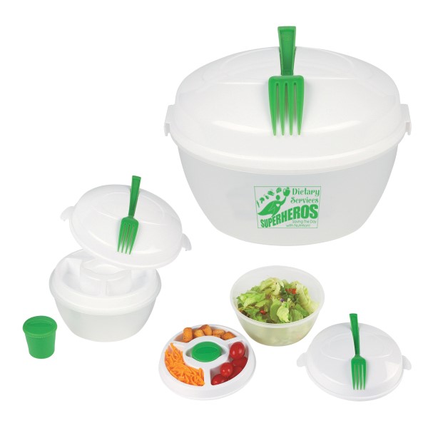 "Dietary Services: Superheroes Saving The Day With Nutrition" Salad Bowl Set   - FSW041