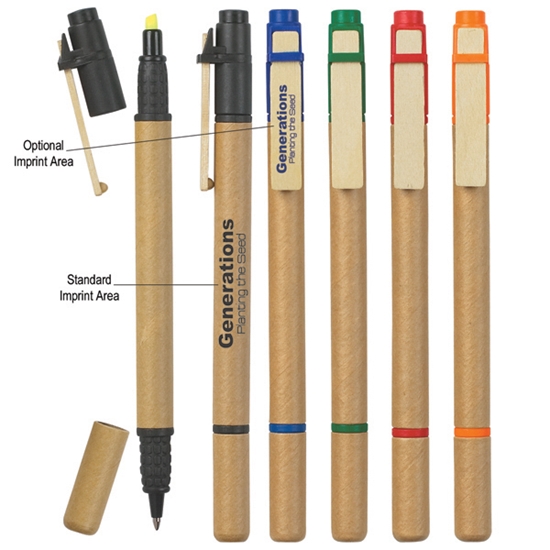 Dual Function Eco-Inspired Pen/Highlighter - WRT049