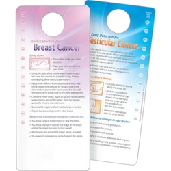 Early Detection for Breast / Testicular Cancer Shower Card Early Detection for Breast / Testicular Cancer Shower Card, BetterLifeLine, BetterLife, Education, Educational, information, Informational, Wellness, Guide, Brochure, Paper, Low-cost, Low-Price, Cheap, Instruction, Instructional, Booklet, Small, Reference, Interactive, Learn, Learning, Read, Reading, Health, Well-Being, Living, Awareness, ShowerCard, HangTag, Shower Card, Hang Tag, Punch-out, Annual, Year, Yearly, Water resistant, Tear resistant, Water proof, Bathroom, Door, Knob, Man, Men, Guy, Dude, Male, Cancer, Women, Woman, Female, Fitness, Gynecology, OB/GYN, Breast, Cancer, Lump, CBE, BSE, Mammogram, Mammography, Nipple, MRI, Disease, BreastCancer, Oncology, Oncologist, Benign, Malignant, Tumor, Self-Check, Self-Exam, Radiology, Chem