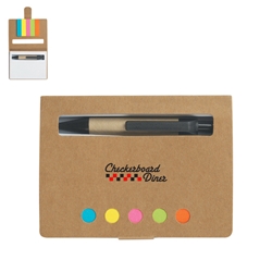 Eco-Inspired Memo Case With Sticky Flags & Pen Eco-Inspired Memo Case With Sticky Flags & Pen, Eco-Friendly, Memo, Case, with, Sticky, Flags, and, Pen, Imprinted, Personalized, Promotional, with name on it, giveaway, 